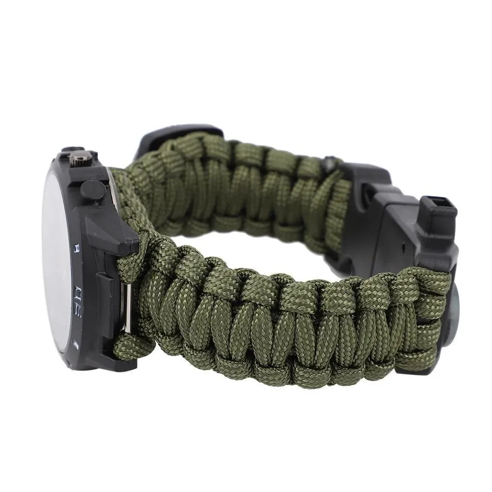 STRADA Watch with Green Nylon Strap and Stainless Steel Back